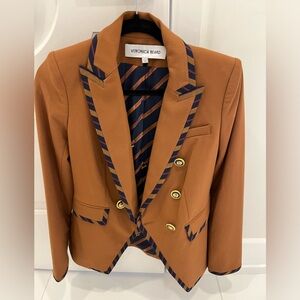 Veronica Beard Miller Striped-Trim
Dickey Jacket sz 0
Dark Ochre - brand new